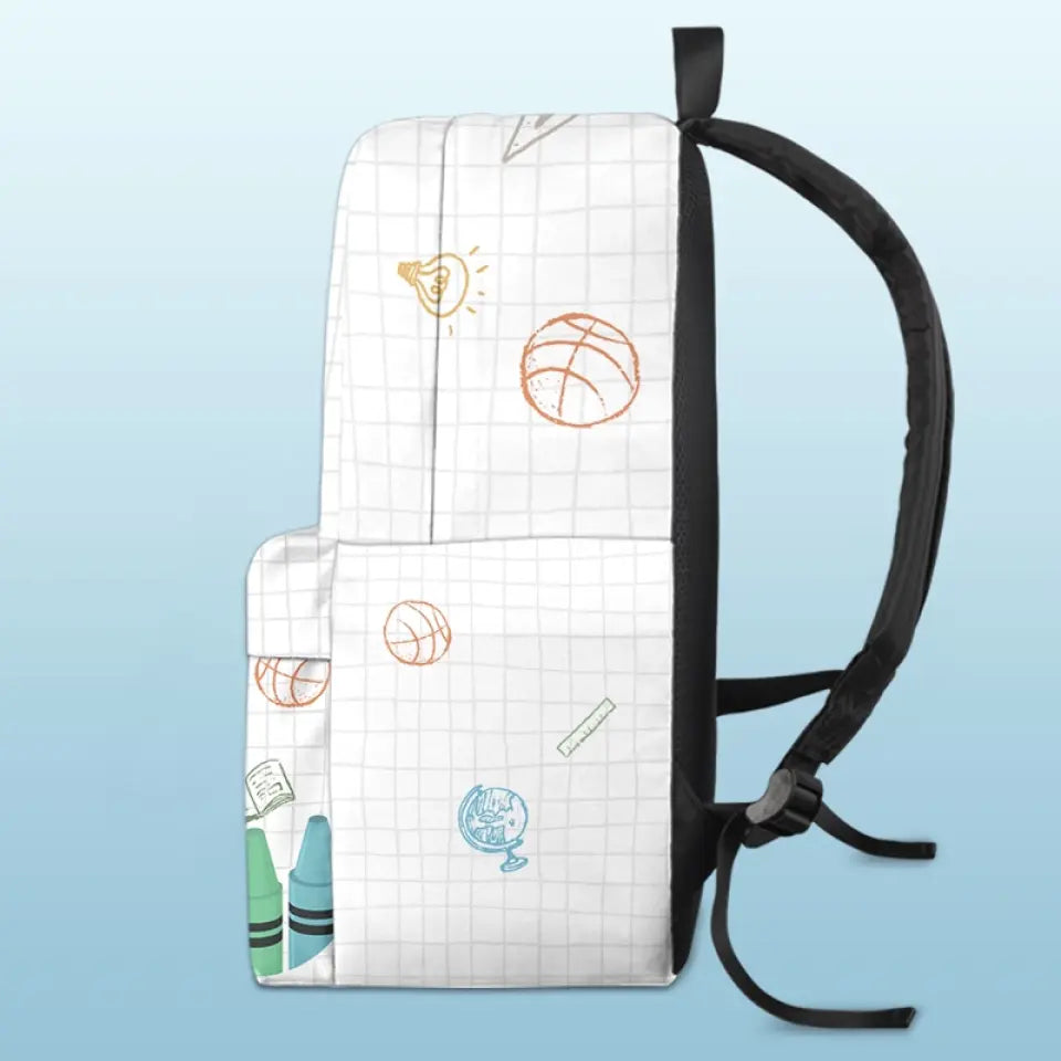 Personalized It's Okay To Be Yourself backpack, alternate view 4