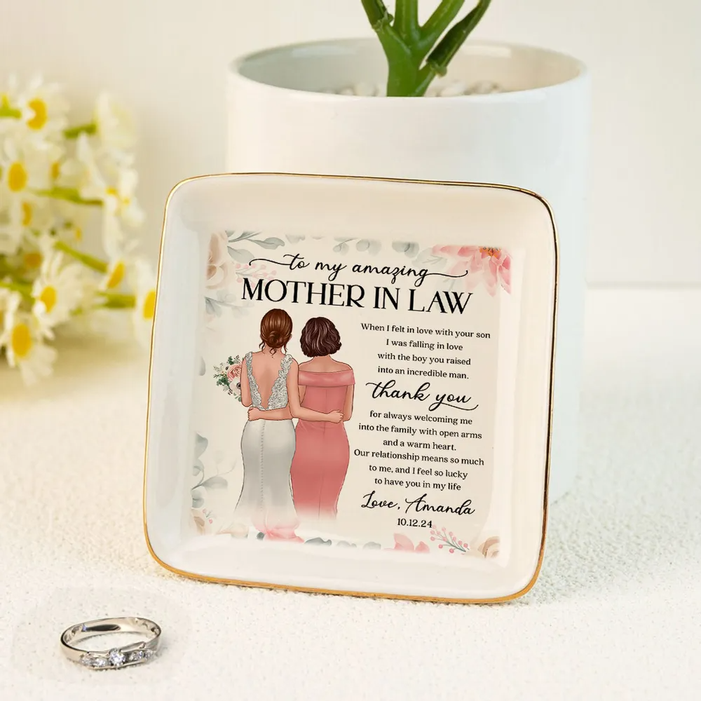 Personalized To My Amazing Mother In Law jewelry dish, alternate view 5