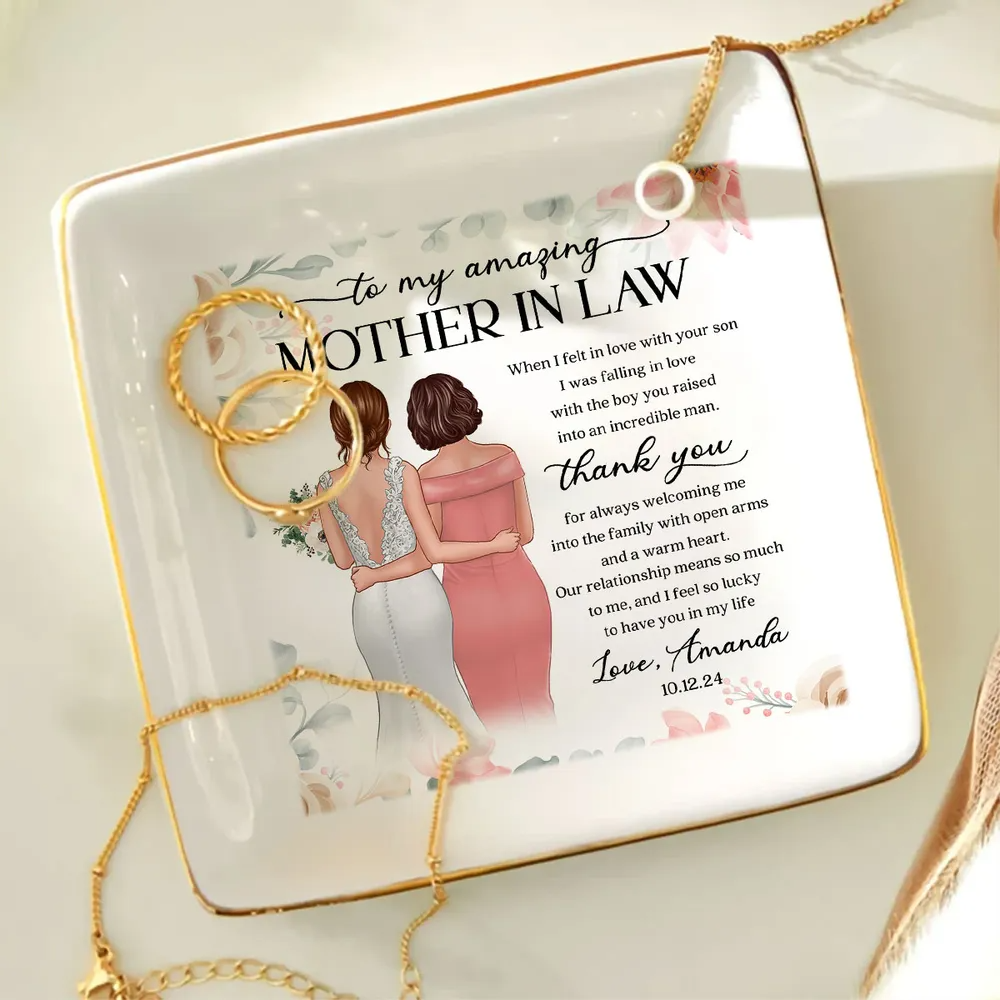 Personalized To My Amazing Mother In Law jewelry dish, alternate view 4