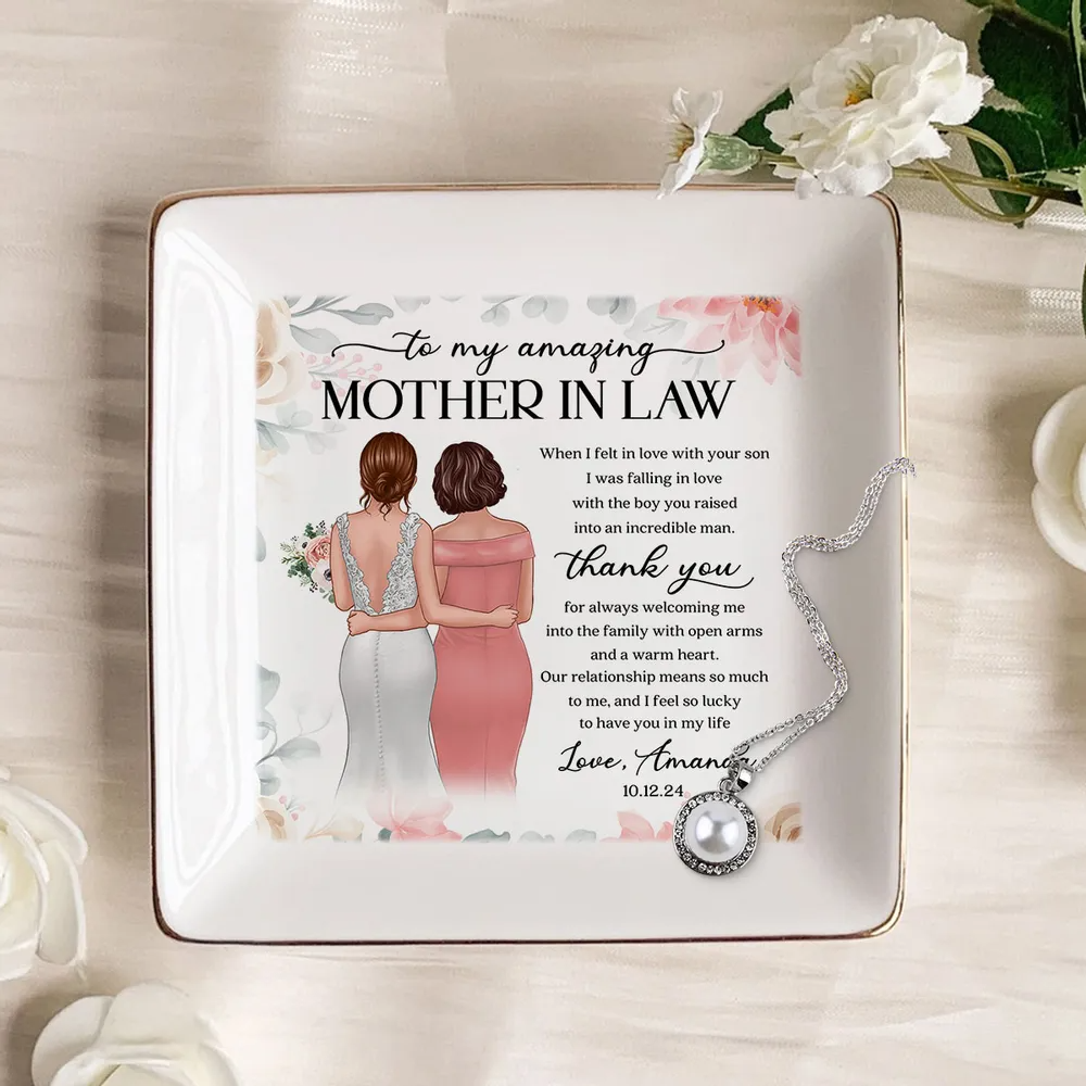 Personalized To My Amazing Mother In Law jewelry dish, alternate view 3