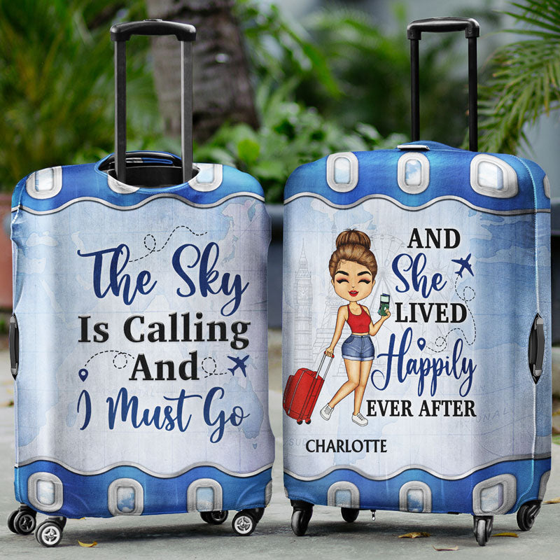 Just A Girl Boy Who Loves Traveling - Personalized Custom Luggage Cover - Gift For Traveling Lovers