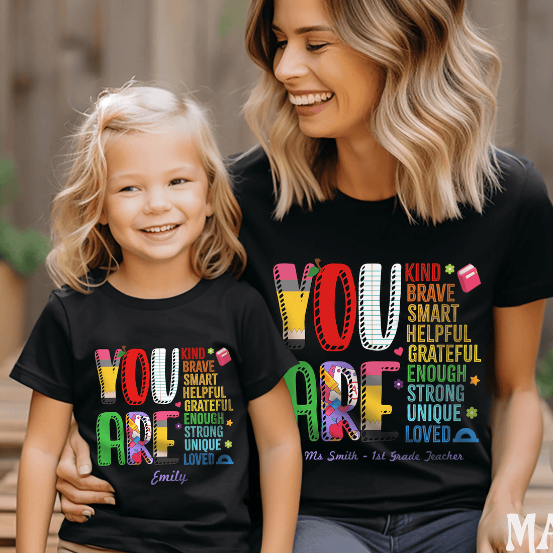 Personalized YOU ARE LOVED youth t-shirt, alternate view 3