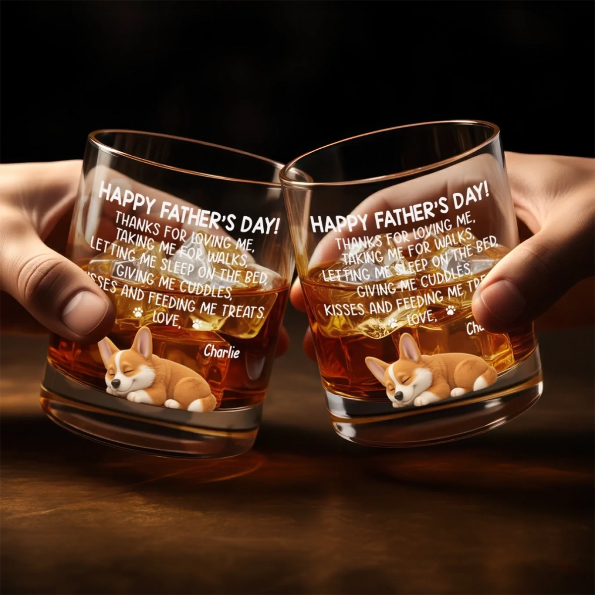 Long Night Sleep Dog - Personalized Custom Whiskey Glass - Father's Day Gift For Dog Dad, Dog Lovers