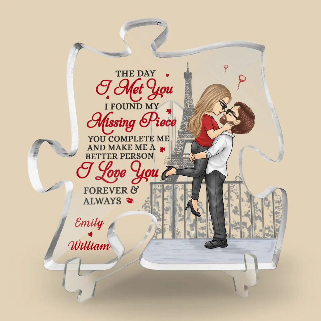 Personalized Love Is The Greatest Adventure acrylic plaque, alternate view 4