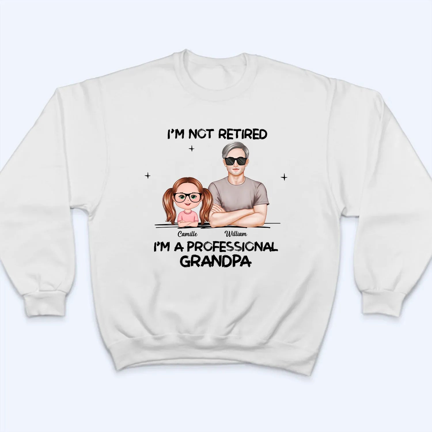 I'm Not Retired I'm A Professional Grandpa - Personalized Custom T Shirt - Gift for Grandparent | Retirement