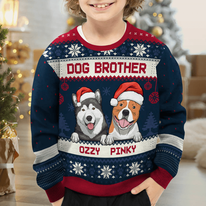 Sweatshirt Mignon Mastiff Arbre De Noël – Cadeau Pour Propriétaire De Chien, Style Vintage Et Festif - 3
