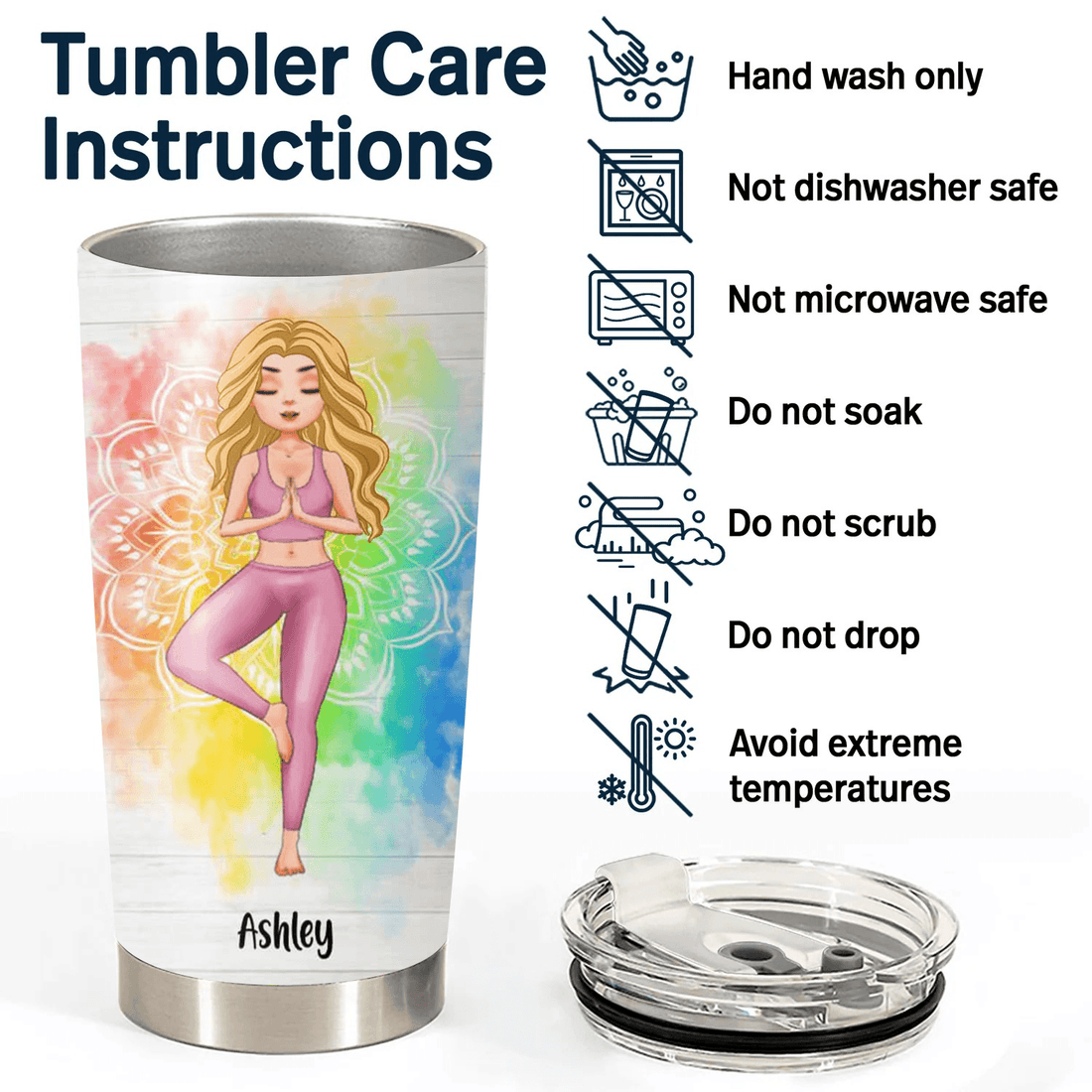 Personalized The Seven Chakras 20oz tumbler, alternate view 4