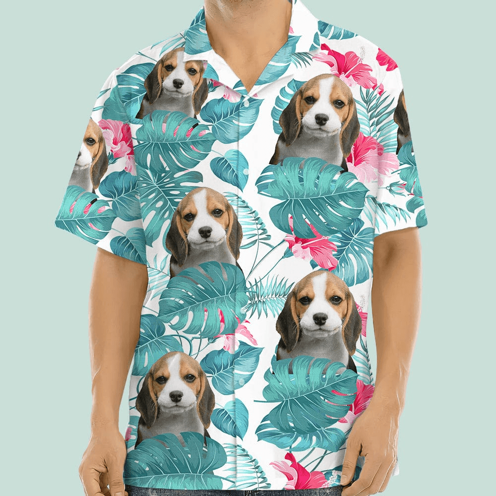 Custom Photo Summer Time personalized hawaiian shirt, alternate view 2