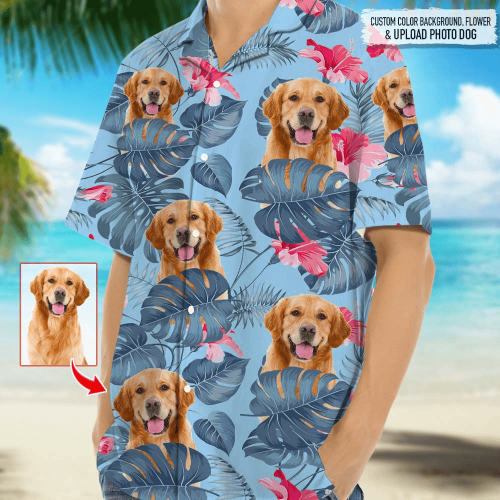 Custom Photo Summer Time personalized hawaiian shirt, alternate view 3