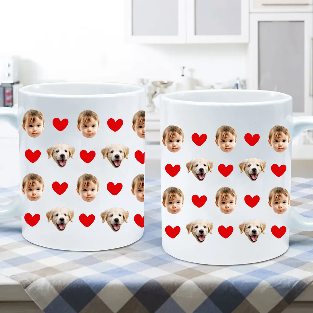 Custom Baby Face Mug (Up to 6 Photos), alternate view 3