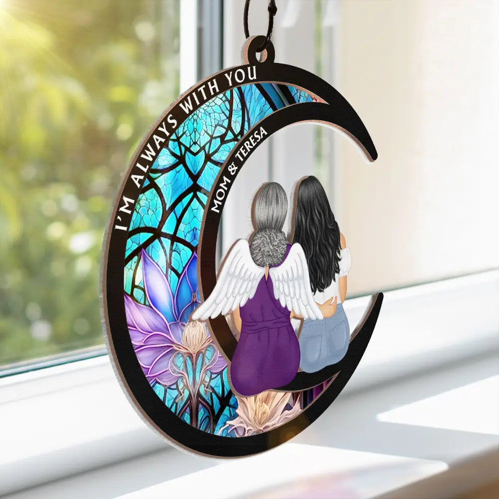 Memorial Always With You personalized suncatcher ornament, alternate view 3