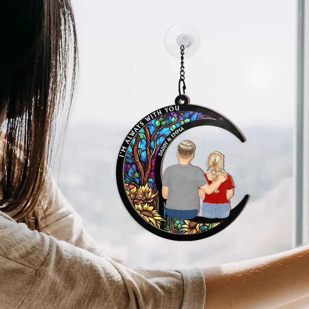 Memorial Always With You personalized suncatcher ornament, alternate view 4