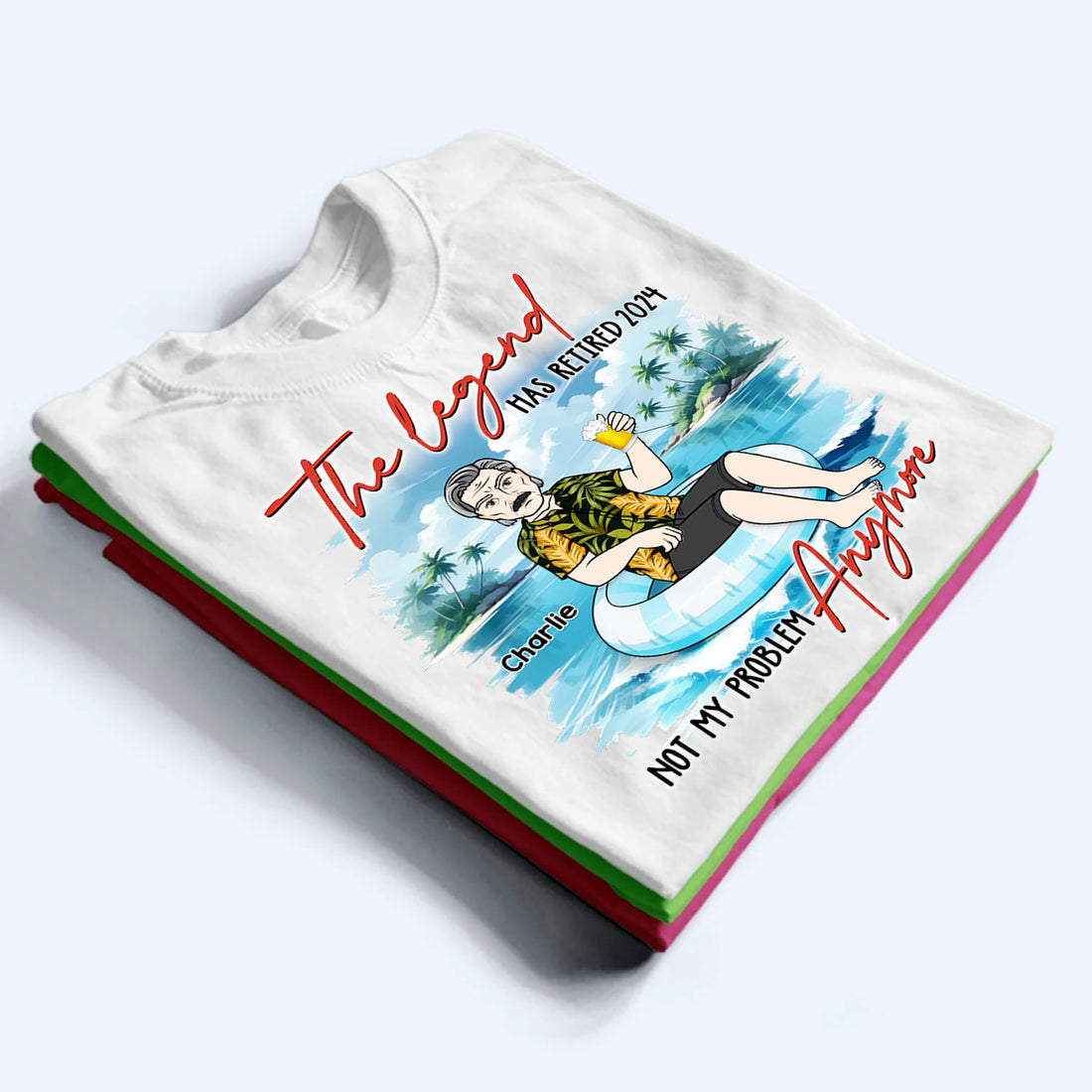 Personalized Retirement Gift Summer t-shirt, alternate view 2