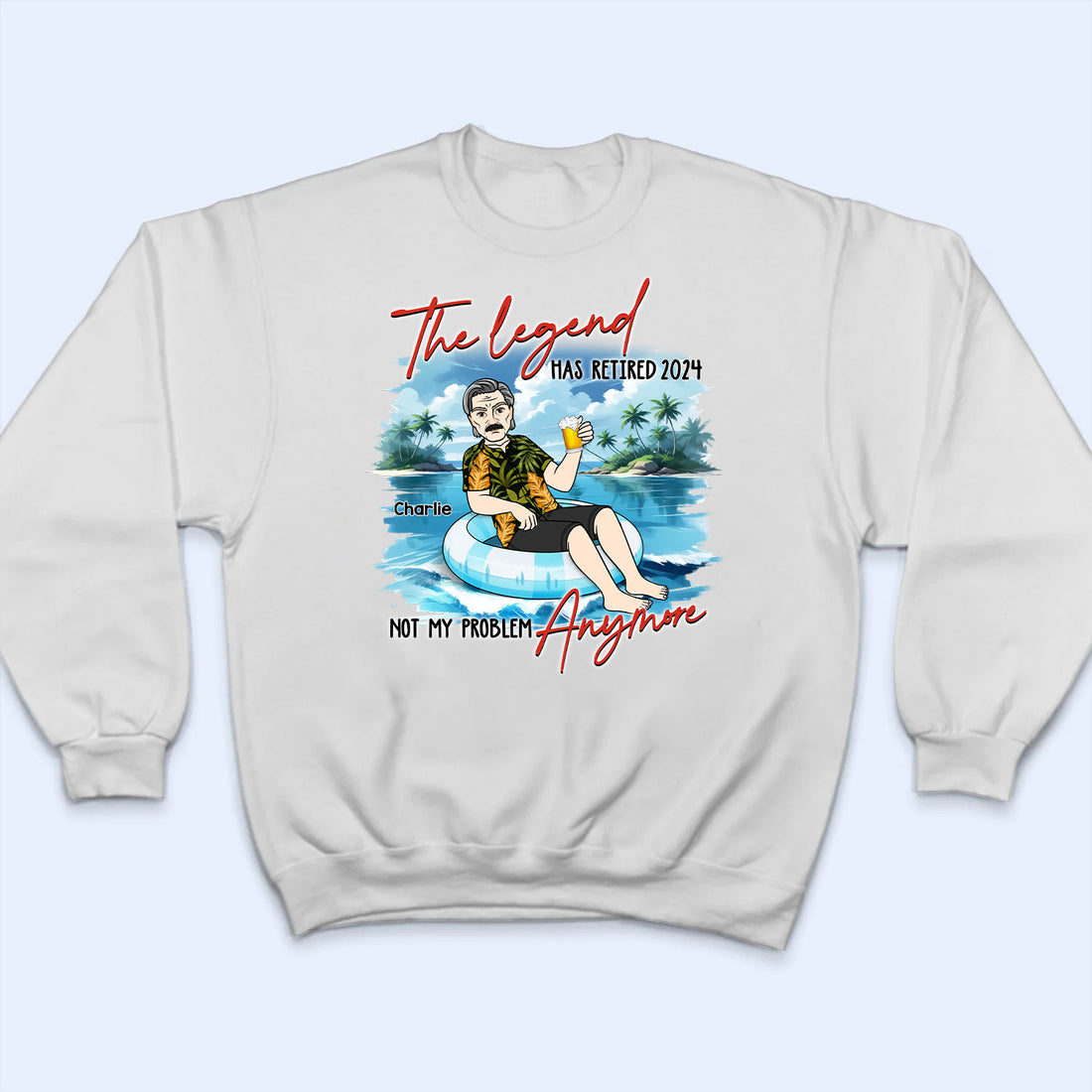 Personalized Retirement Gift Summer t-shirt, alternate view 4
