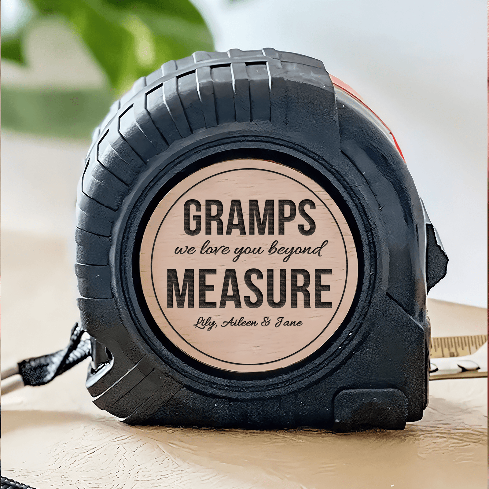 We Love You Beyond Measure - Family Personalized Custom Tape Measure - Father's Day, Birthday Gift For Dad, Grandpa - Suzitee Store