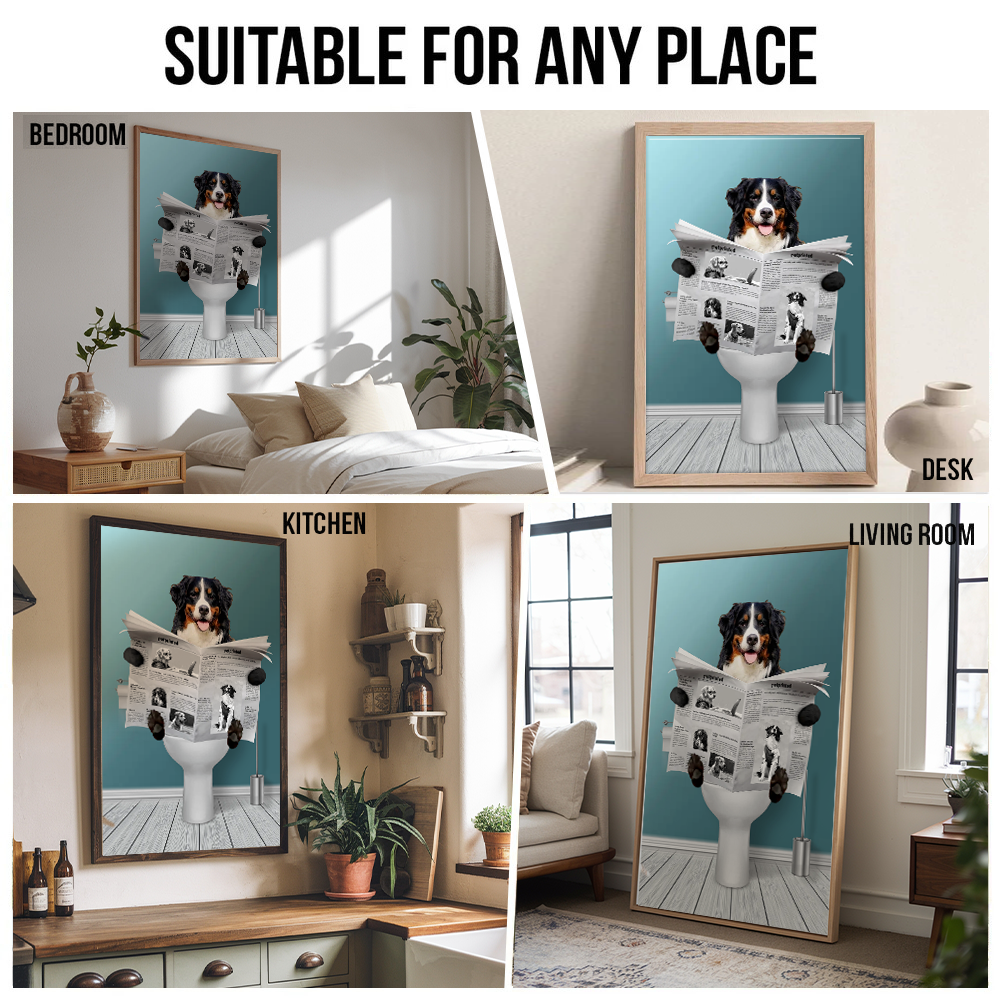 Custom Photo Important meeting Dog Lovers poster, kitchen and living room