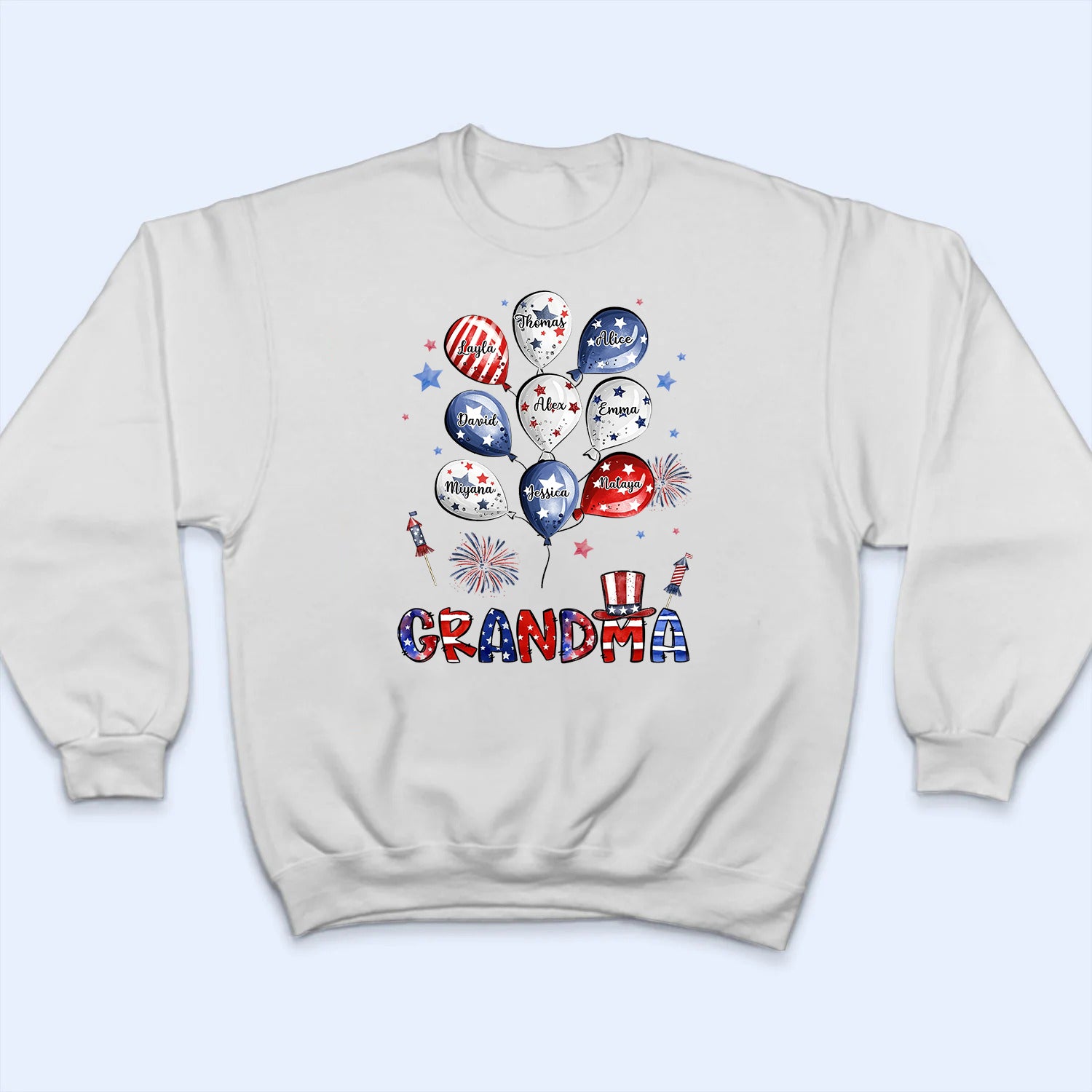 Grandma 4th of July - Personalized Custom Shirt - Independence Day Gift for Grandma, Mimi, Nana