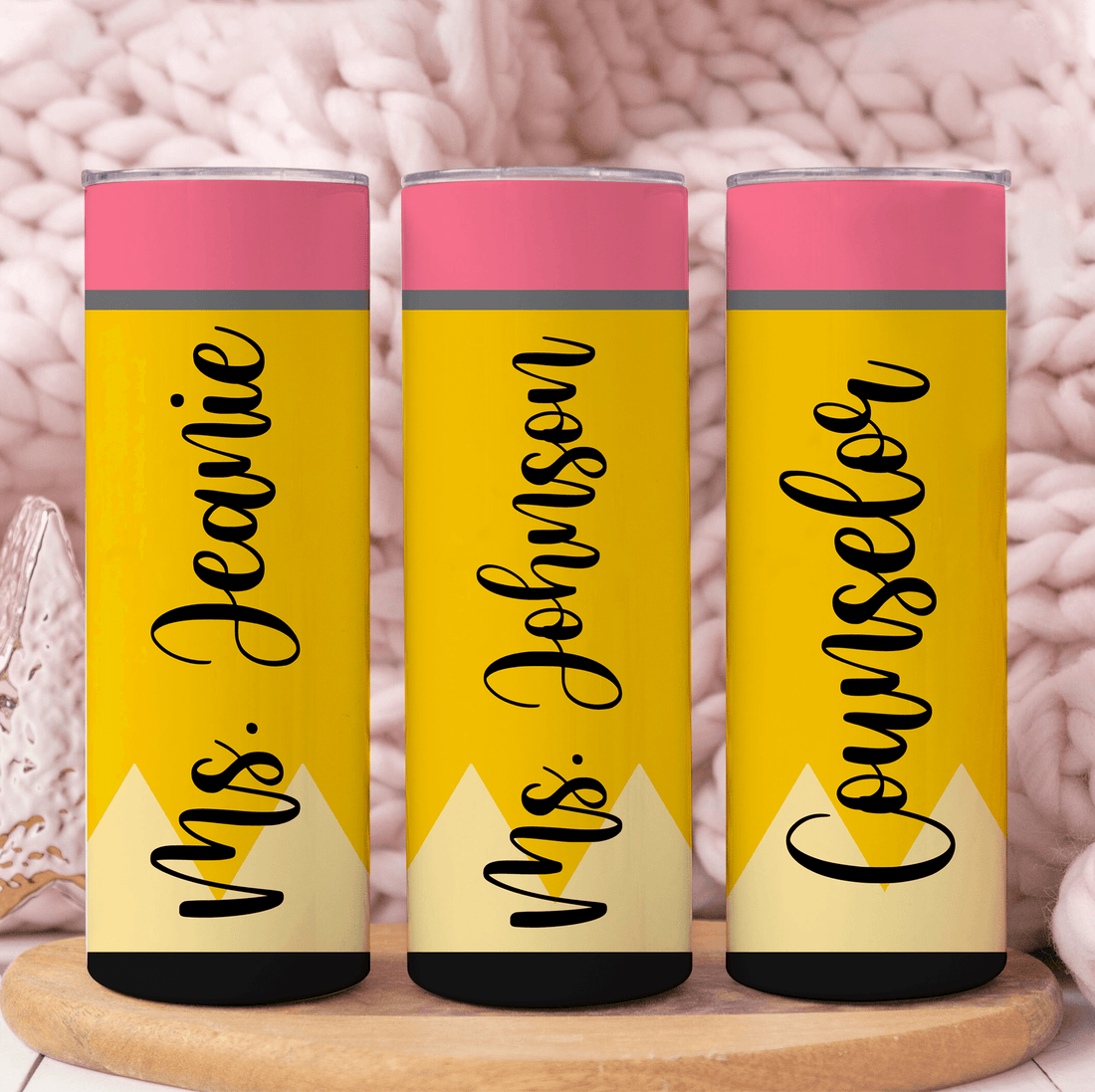 Custom Pencil Tumbler skinny tumbler, alternate view 4