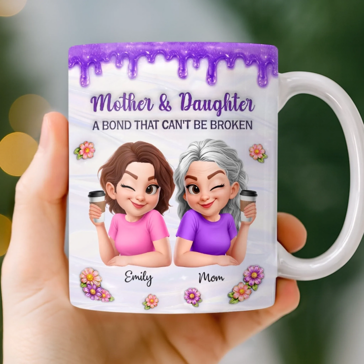 Mom And Daughter Forever - Personalized Custom 3D Inflated Effect Mug - Mother's Day Gift For Mom And Daughter