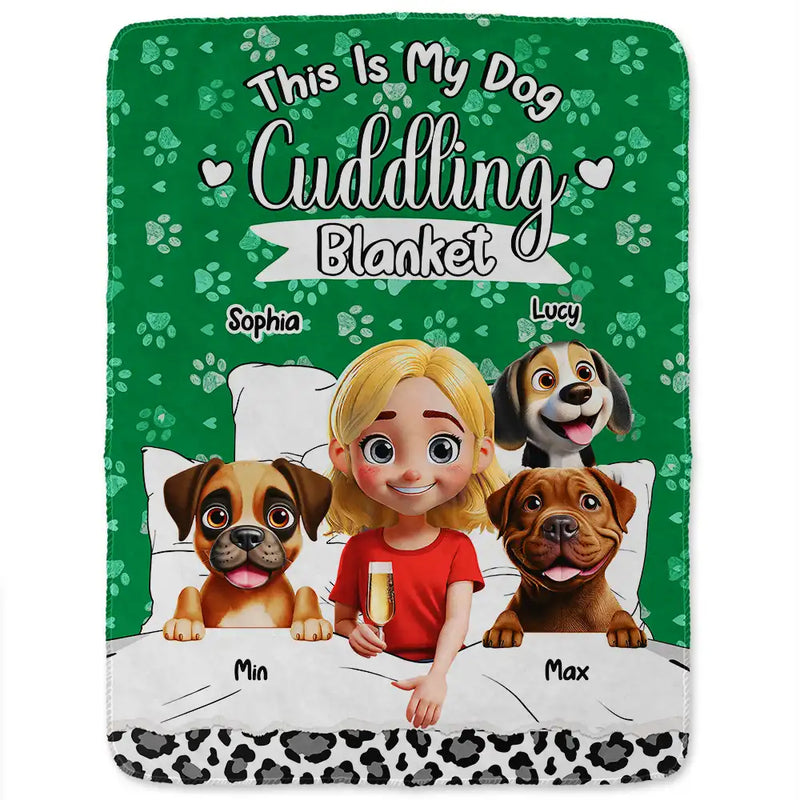 My Dog Cuddling Blanket - Personalized Custom Blanket - Gift for Dog Lovers, Pet Lovers, Dog Mom, Dog Dad