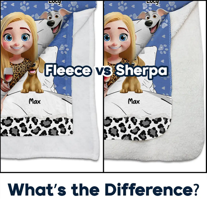 My Dog Cuddling Blanket - Personalized Custom Blanket - Gift for Dog Lovers, Pet Lovers, Dog Mom, Dog Dad