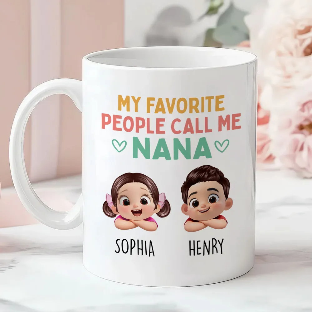 My Favorite People Call Me Grandma - Personalized Mug - Gift Ideas For Mom/Dad, Grandma/Grandpa