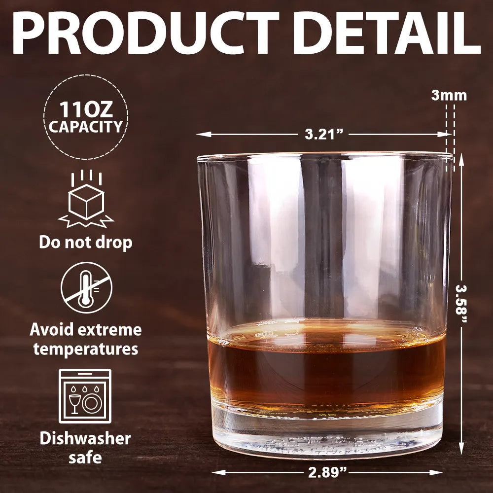 Never Too Far To Drink Together - Personalized Engraved Whiskey Glass - Long Distance Family, Friendship Gift