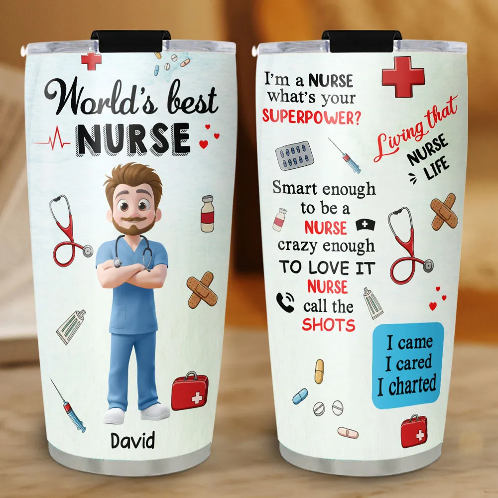 I Am A Nurse - Personalized Custom 20oz Fat Tumbler Cup - Gift For Nurse, Healthcare Worker