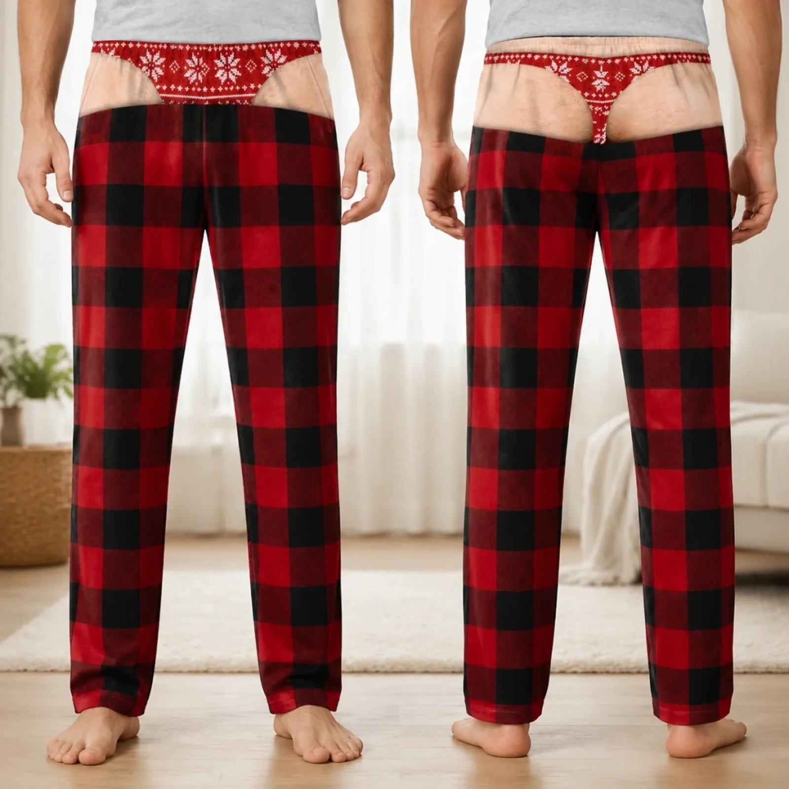 Oops That Was My Last Layer - Personalized Pajama Pants - Christmas Gift For Husband, Son, Grandson, Brother, Grandpa, Dad
