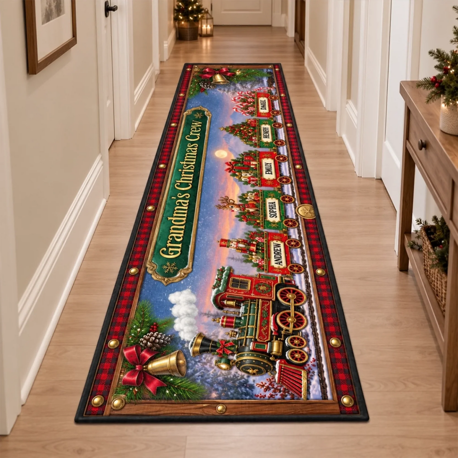 Our Favorite Time Together - Personalized Runner Rug - Christmas Gifts For Family, Grandma, Grandpa, Mom, Dad, Brother, Sister