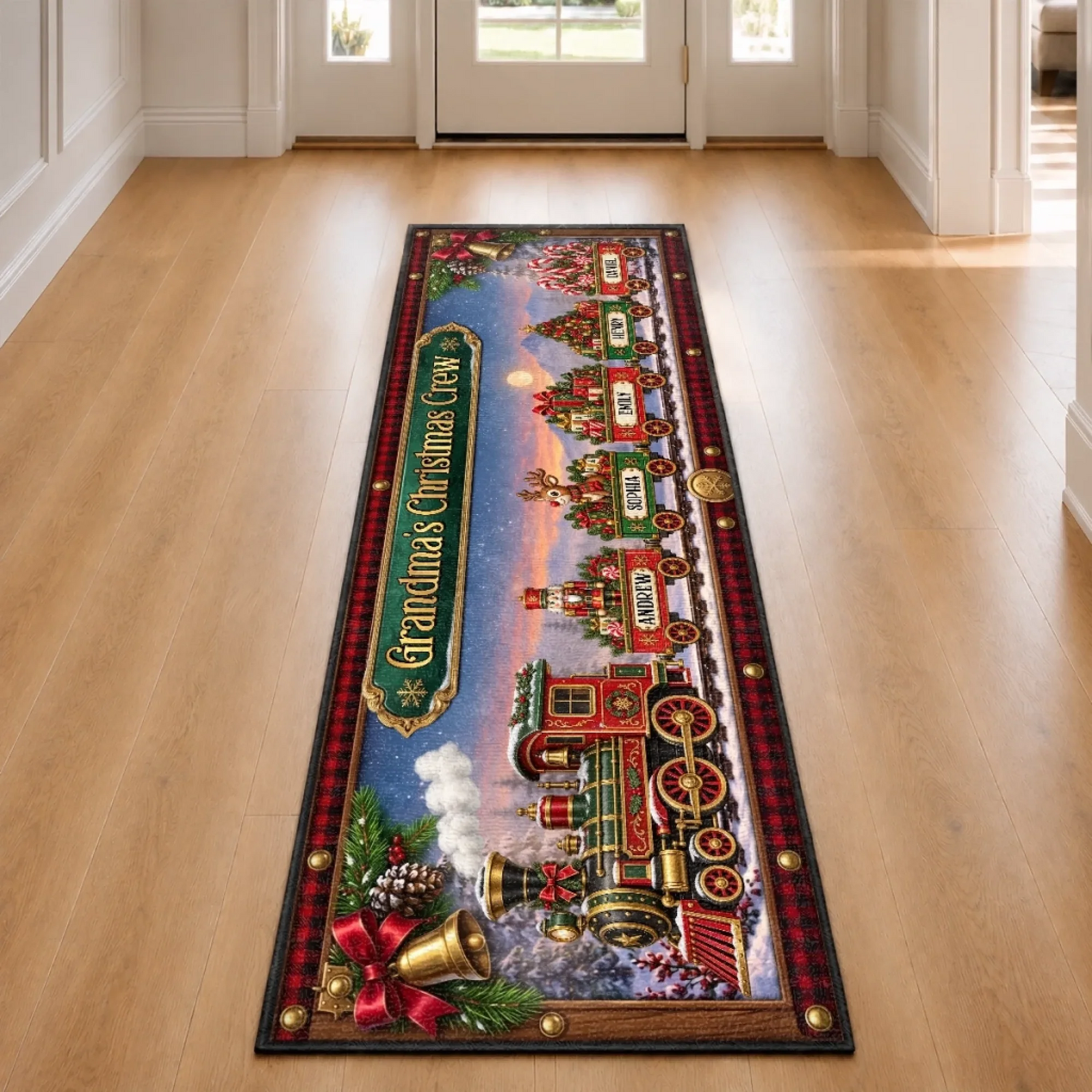 Our Favorite Time Together - Personalized Runner Rug - Christmas Gifts For Family, Grandma, Grandpa, Mom, Dad, Brother, Sister