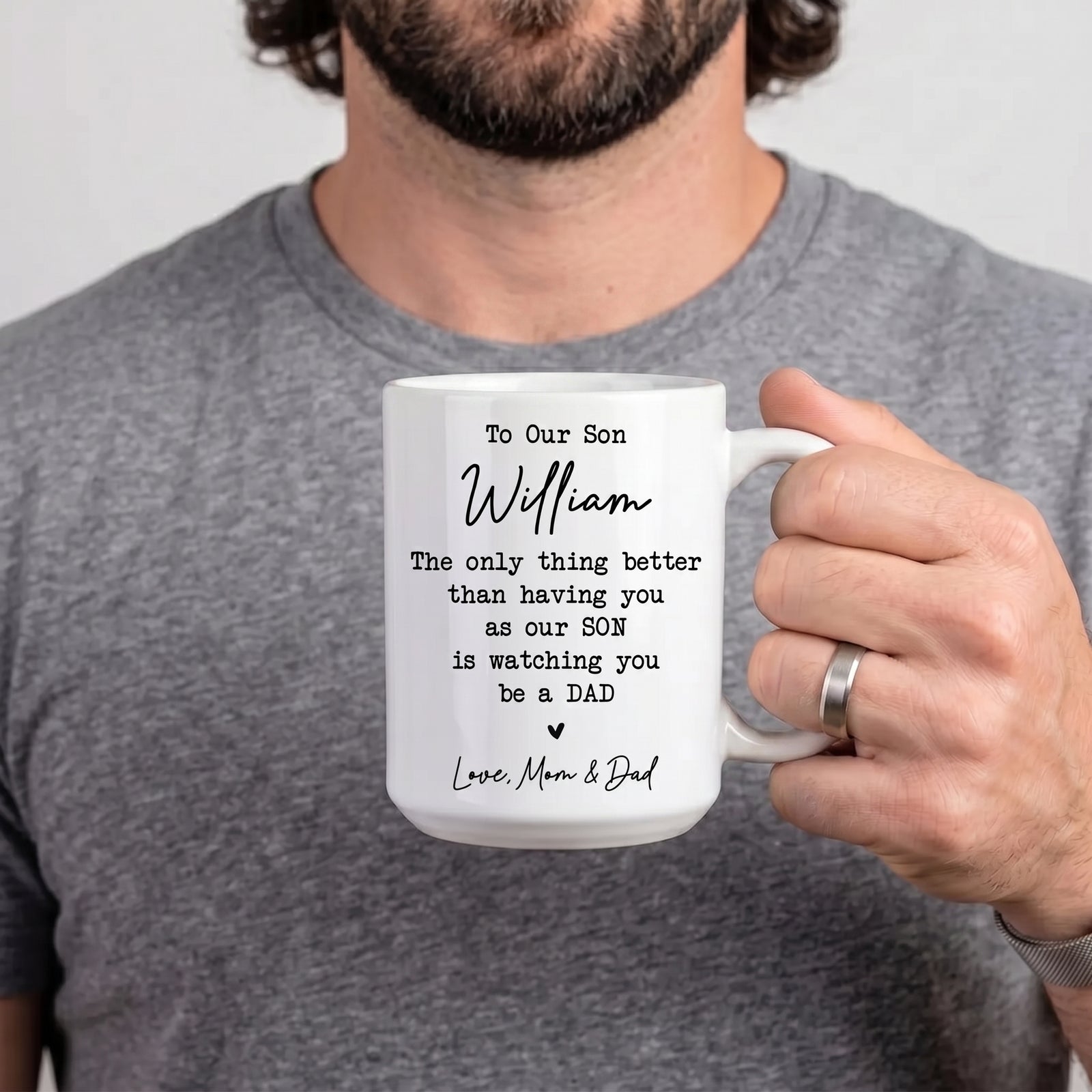 To Our Son The Only Thing Better Than Being Your Father - Personalized Custom Mug - Father’s Day Gift For Son, New Dad Gift for Son