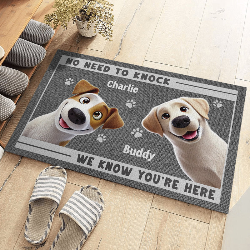 Paws Before People In This Happy Home Dog/Cat - Personalized Doormat - Personalized Gift for Dog/Cat Lovers, Dog/Cat Mom, Dog/Cat Dad, Pet Lovers 2