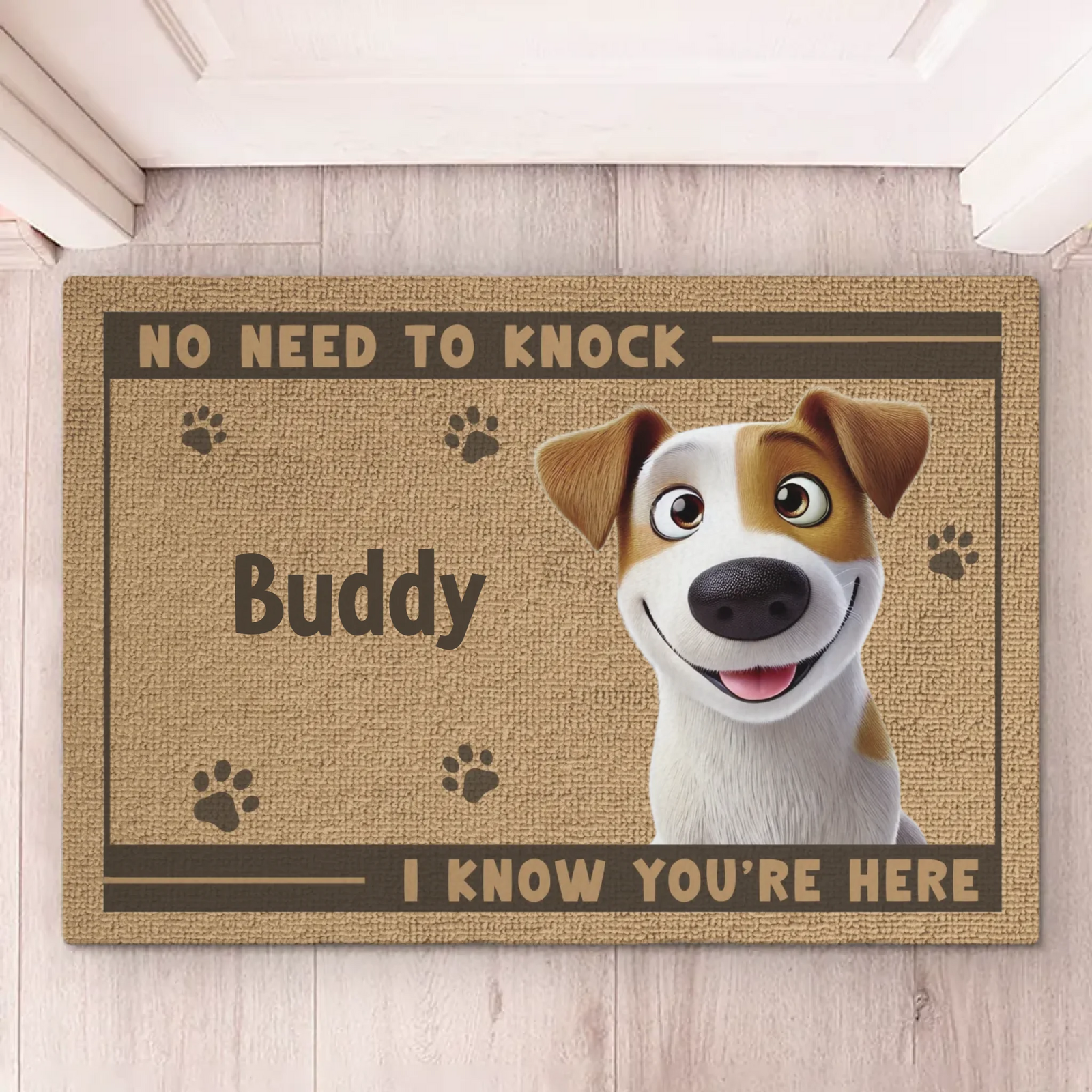 Paws Before People In This Happy Home Dog/Cat - Personalized Doormat - Personalized Gift for Dog/Cat Lovers, Dog/Cat Mom, Dog/Cat Dad, Pet Lovers