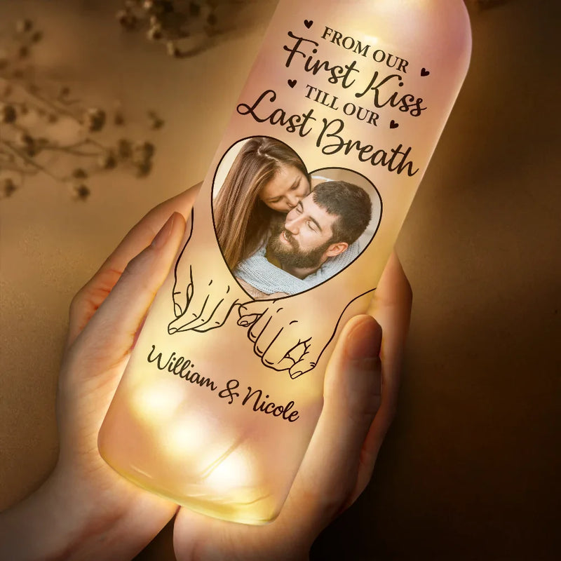 Custom Photo You & Me We Got This Couple bottle light, alternate view 2