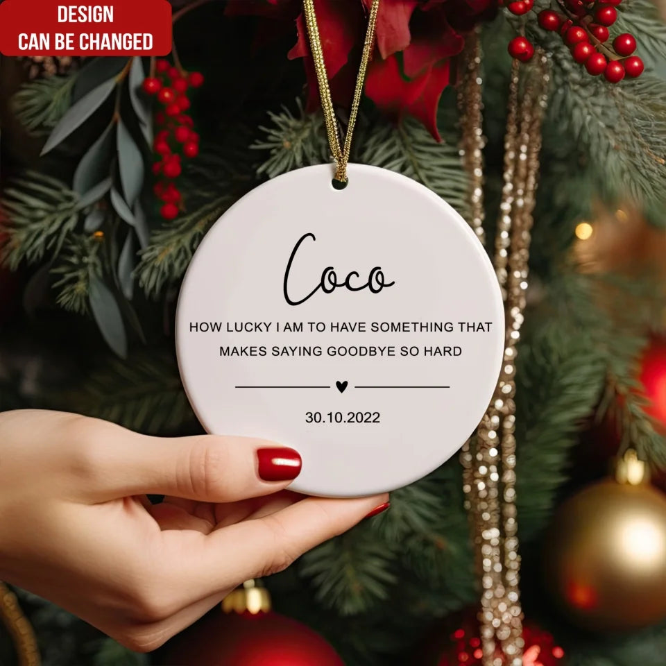 Custom Photo Pet Watercolor Ornament - Personalized Circle Ceramic Ornament - Christmas Gift for Dog Lovers, Cat Lovers, Pet Lovers 6