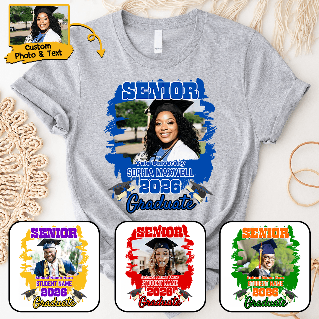 Custom Photo Graduation Senior 2026 t-shirt, main view