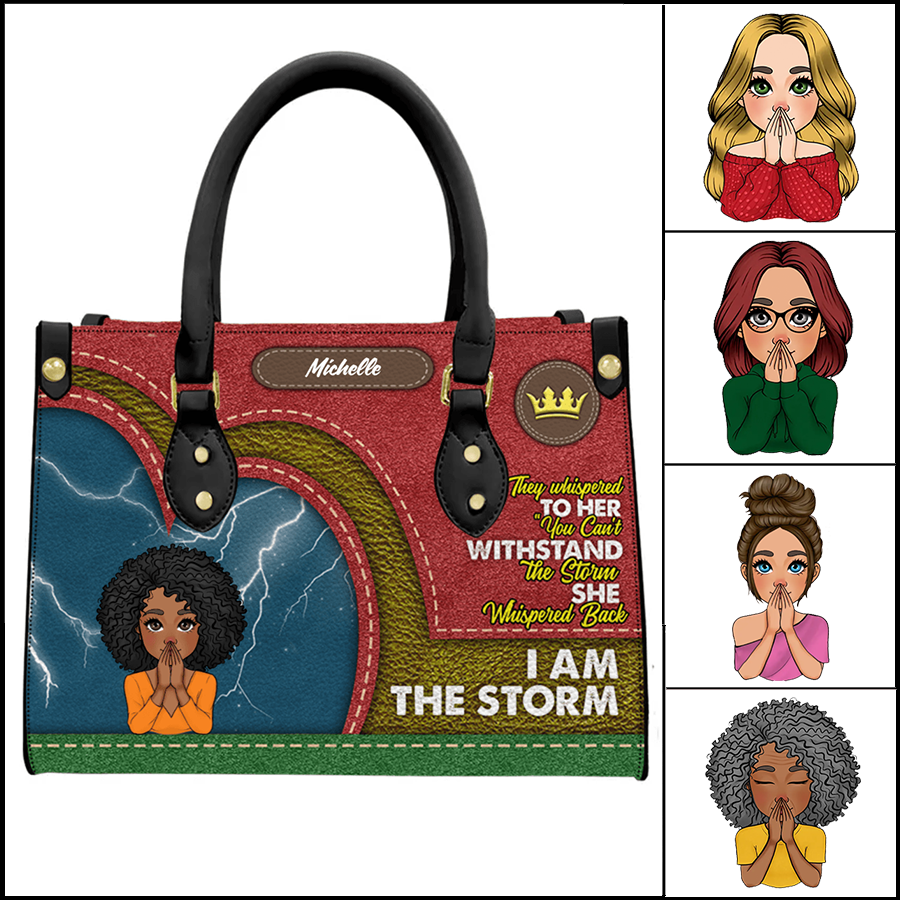 I Am The Storm - Custom Handbag - Personalized Gift For Black Girl, Women, Wife, Best for Black History Month, Juneteenth | African American 1
