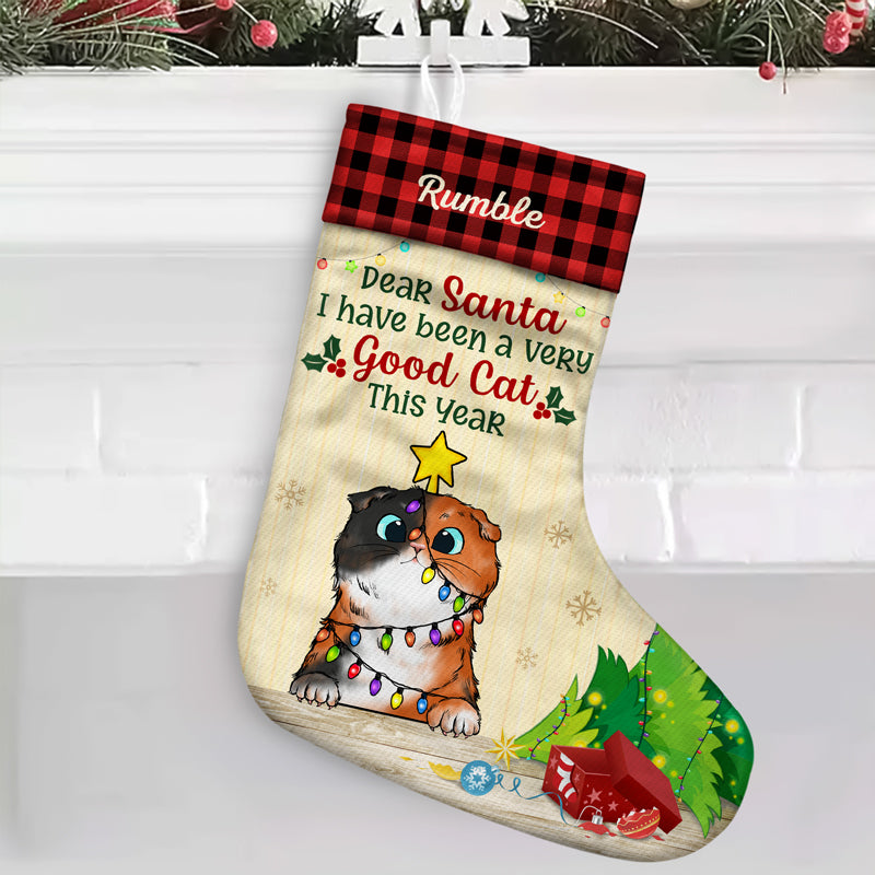On The Naughty List And I Regret Nothing Cat Dog - Personalized Custom Christmas Stocking - Gift For Dog Lovers & Cat Lovers