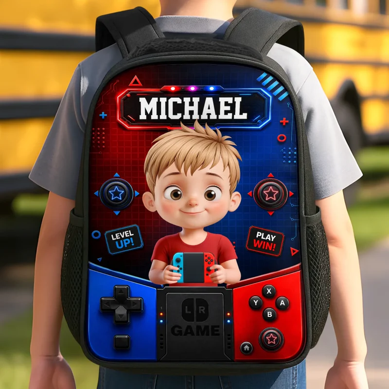 Ready For Class Gamer Boys Girls Back To School -  Personalized Kid Backpack - Gift For Back To School, First Day of School - Student, Son, Daughter | Kindergarten, Pre-K, Preschool