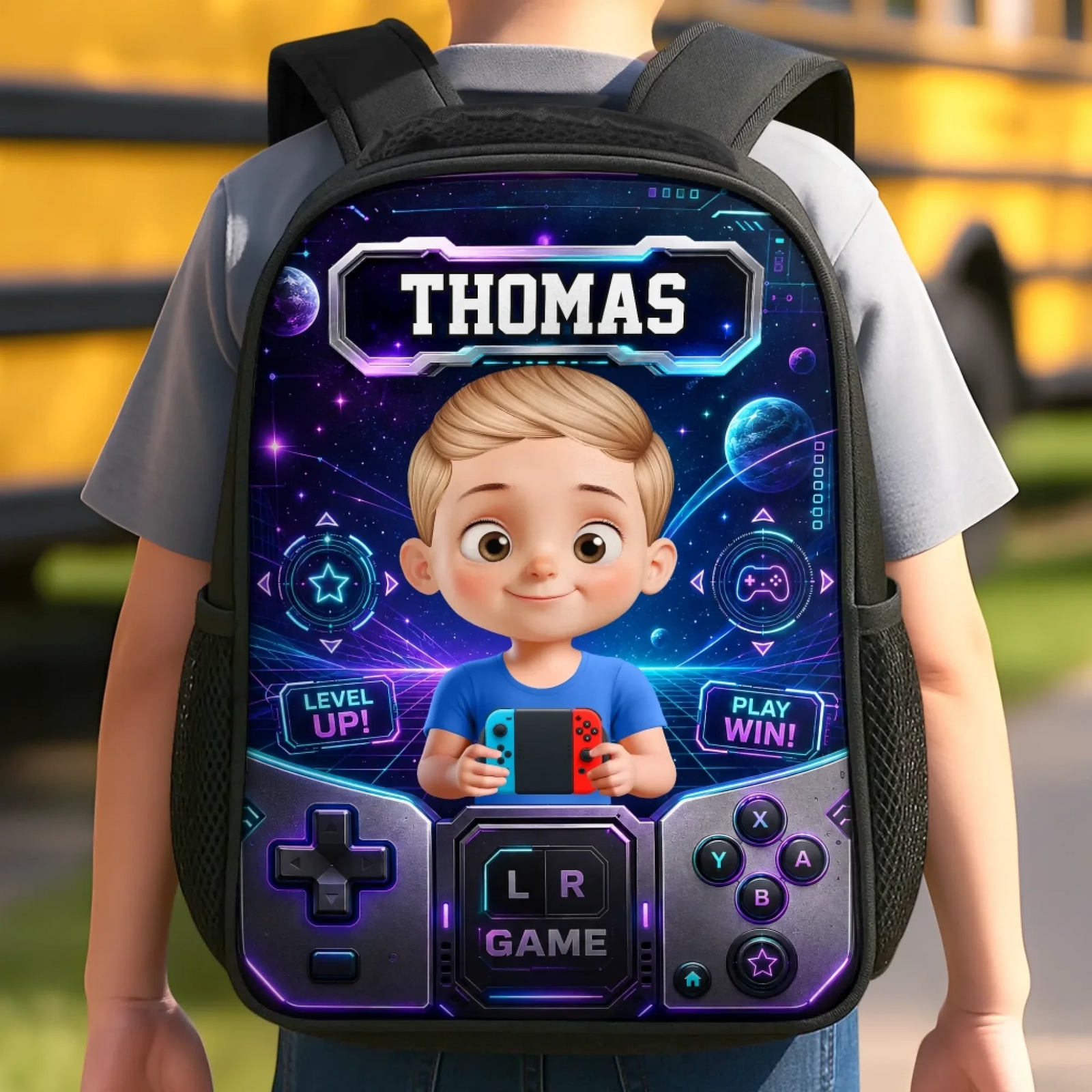 Ready For Class Gamer Boys Girls Back To School -  Personalized Kid Backpack - Gift For Back To School, First Day of School - Student, Son, Daughter | Kindergarten, Pre-K, Preschool
