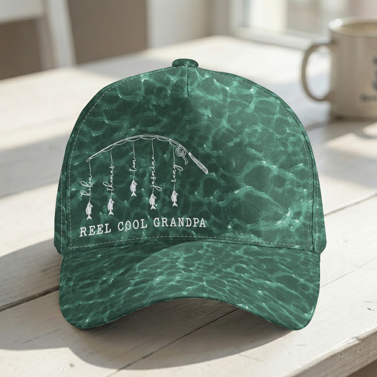 Reel Cool Dad, Grandpa Fishing - Personalized Classic Cap - Father's Day Gift For Dad, Papa, Grandpa, Fishing Lovers