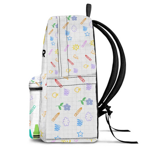 School Boy Kid's Name -  Personalized Kid Backpack - Custom Gift For Back To School, First Day of School - Student, Son, Daughter | Kindergarten, Pre-K, Preschool