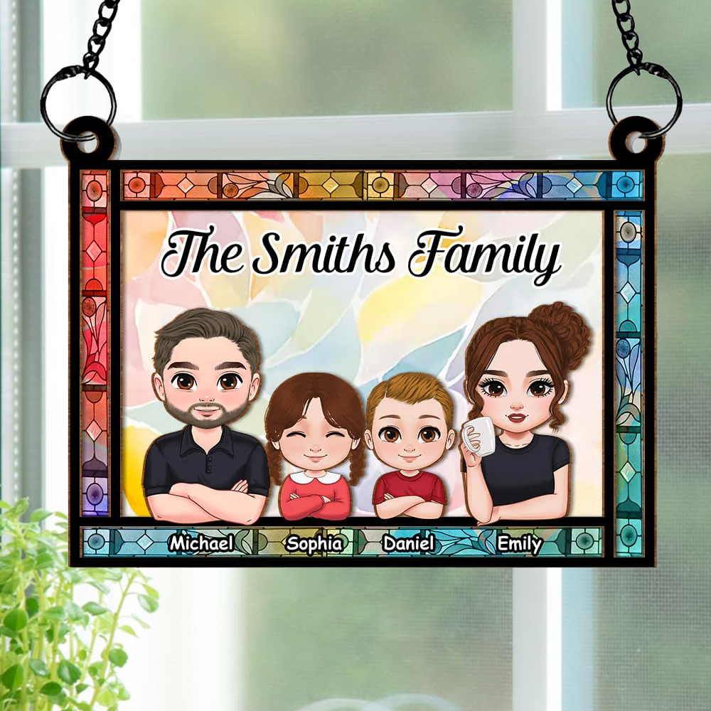 Personalized Family Member - Personalized Window Hanging Suncatcher Ornament - Gift For Family Members 2