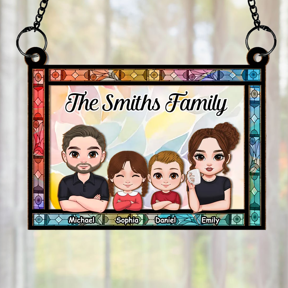 Personalized Family Member - Personalized Window Hanging Suncatcher Ornament - Gift For Family Members 4