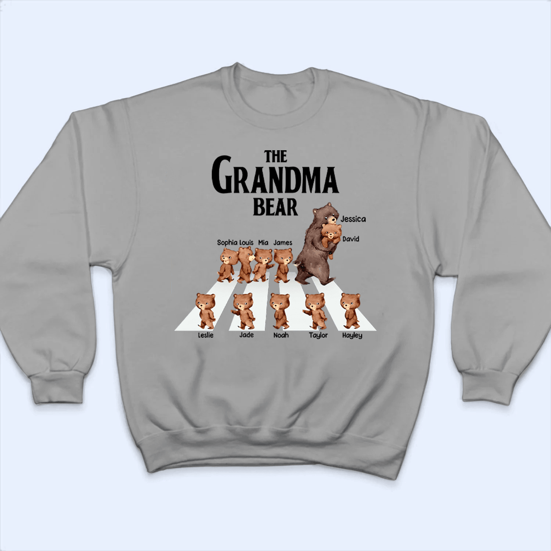 The Grandma Bear Custom Grandkids' Names - Personalized T Shirt - Birthday, Loving Gift for Grandma/Nana/Mimi, Mom, Wife, Grandparent - Suzitee Store