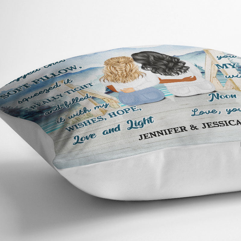 I Hugged This Soft Pillow Lake personalized pillow, alternate view 3