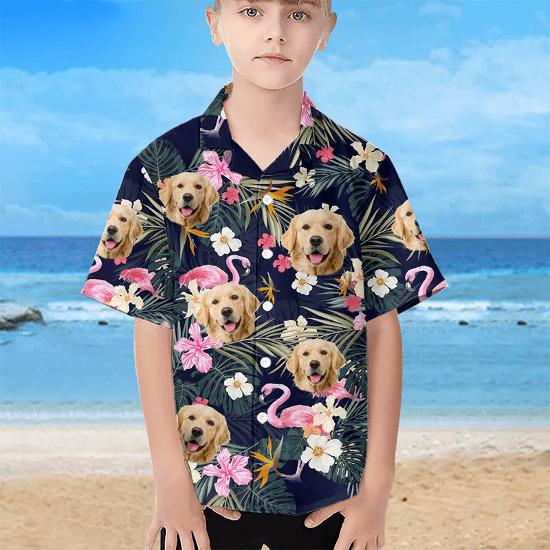 Custom Photo Summer Time - Dog & Cat Personalized Custom Unisex Tropical Hawaiian Aloha Beach Shirt - Funny, Loving Family Summer Vacay Vacation Gift, Birthday Gifts For Men, Women, Kids, Pet Owners, Pet Lovers - Suzitee Store