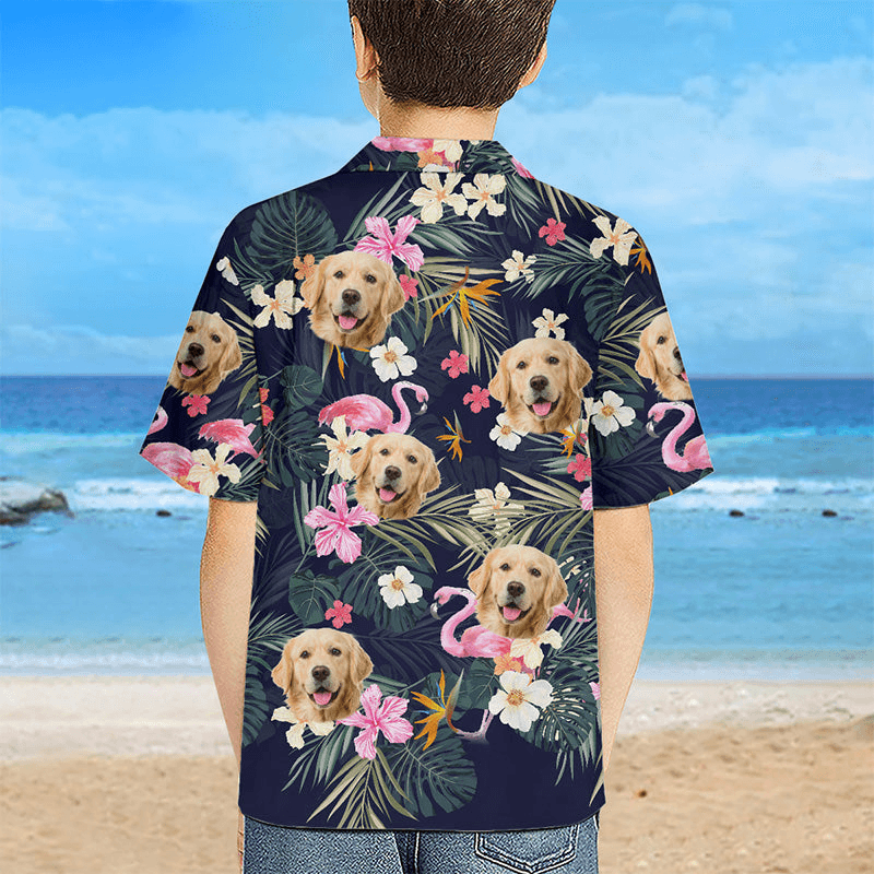 Custom Photo Summer Time - Dog & Cat Personalized Custom Unisex Tropical Hawaiian Aloha Beach Shirt - Funny, Loving Family Summer Vacay Vacation Gift, Birthday Gifts For Men, Women, Kids, Pet Owners, Pet Lovers