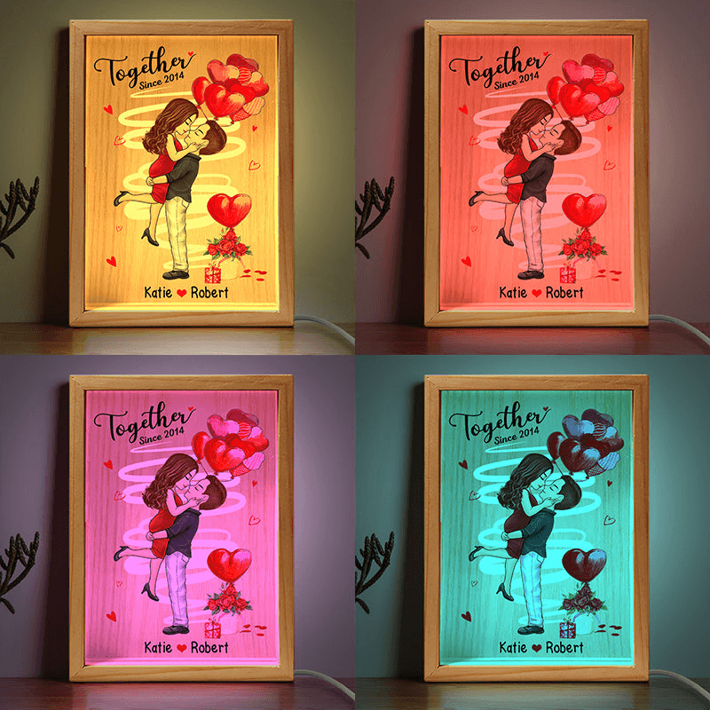 Custom Music Night Light - Personalized Photo Song Frame Light Box - LED Night Lamp, Valentines Day, Anniversary, Wedding, Unique Birthday Gift For Couples, Wife, Husband, Girlfriend, Boyfriend, Be Mine, Gift For Her, Gift For Him, Music Player Frames - Suzitee Store